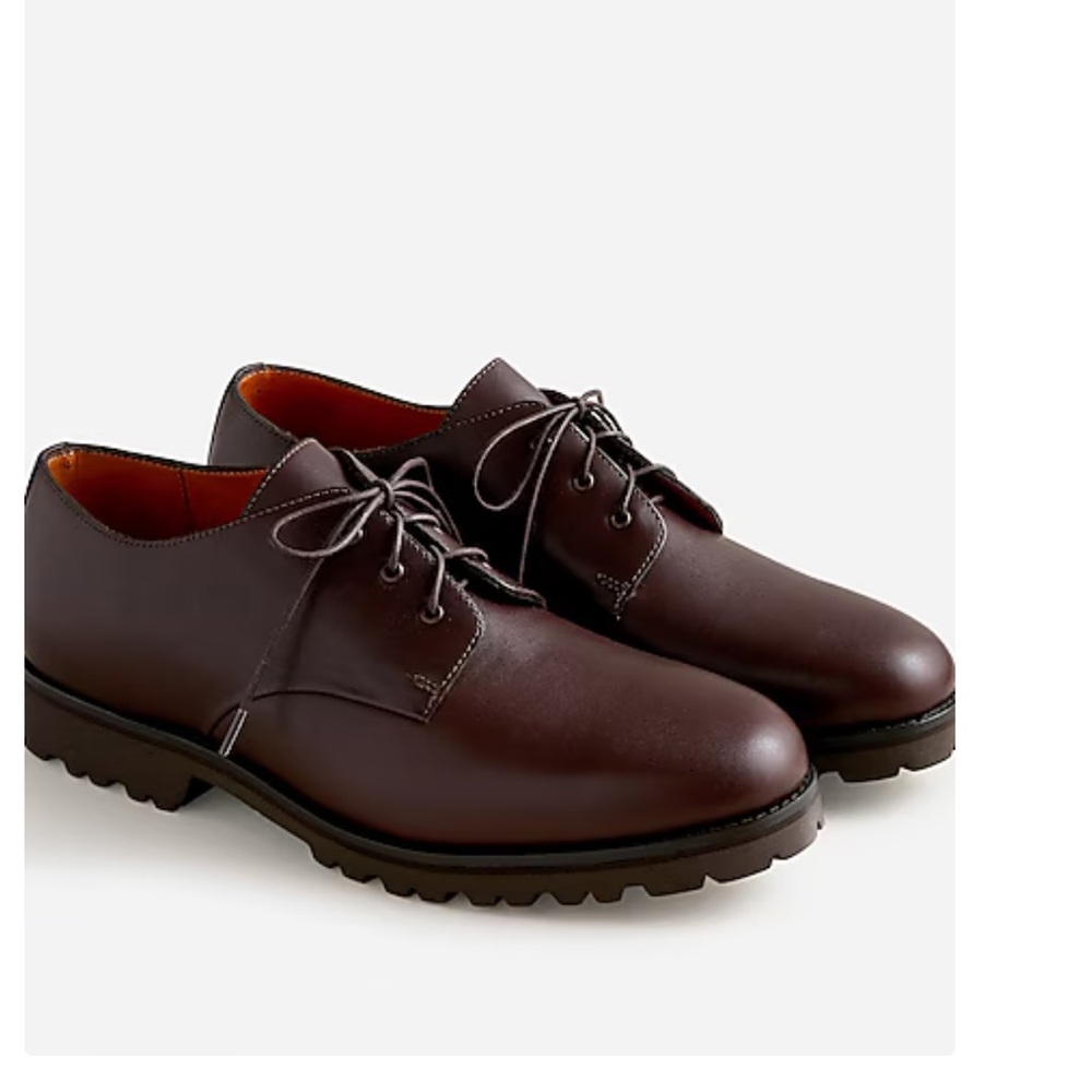 J. Crew Shoes Men Size 10 Camden Horween USA Rich Expresso Leather Bluchers